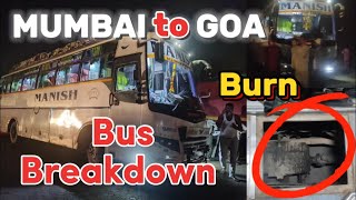 Mumbai to Goa by Bus / Manish Bus Breakdown 😟 / @CajVlogs. #cajvlogs #goa