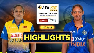 HIGHLIGHTS - India Women tour of Sri Lanka 2022 - 3rd T20I