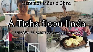 Começamos  a tratar do jardim | Levamos a ticha á tosquia | Empadão de Carne com um toque Italiano