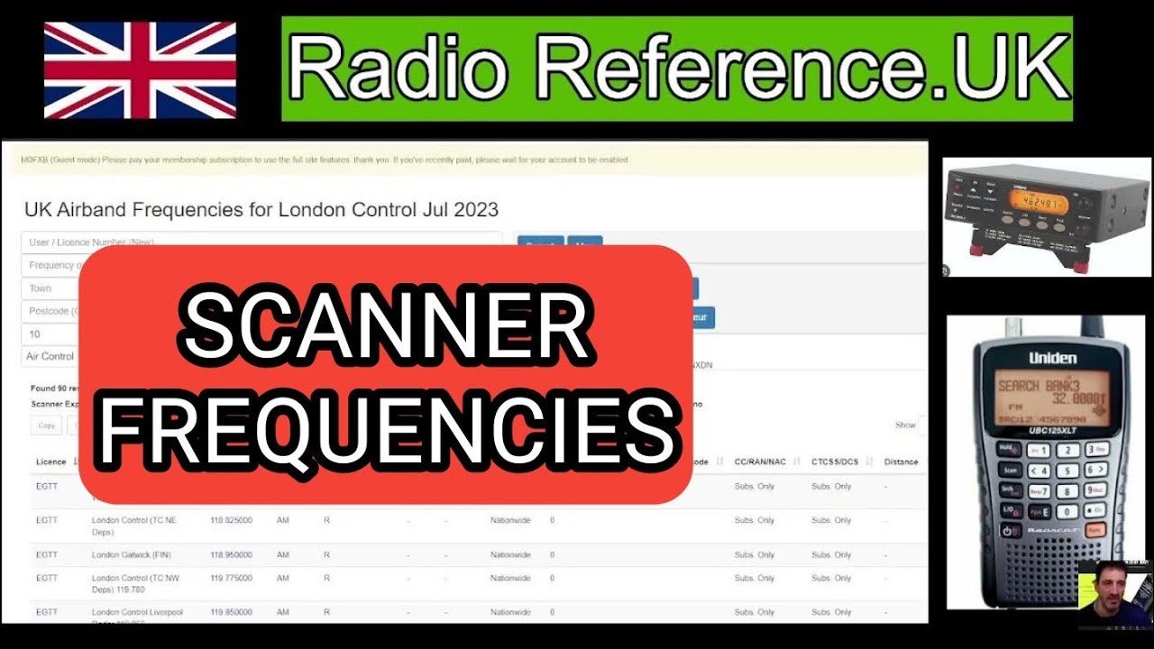 Radio Reference Uk Scanner Radio Enthusiasts Youtube