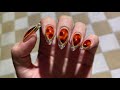 sub 가을엔 빠질 수 없는 영롱보스 호박네일하기 amber nails nails tutorial