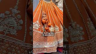 Baridal rust colour lehenga #sortvideo #baridal #chandnichowklehenga #designerlehenga