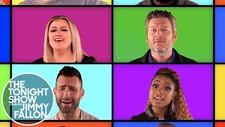 Jimmy, The Roots and The Voice Coaches Sing a Mashup of Their Hits (A Cappella)
