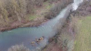 Calapooia River, Brownsville Oregon, Drone View