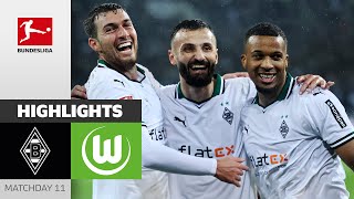 Unbeaten streak extended! | M'gladbach - VfL Wolfsburg 4-0 | Highlights | MD11 – Bundesliga 2023/24