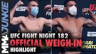 UFC Fight Night 182 official weigh-ins highlight