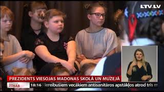 Prezidents viesojas Madonas skolā un muzejā