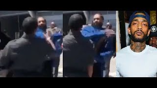 Nipsey Hussle slaps the Infinity Stones out of BET Awards Employee. He gets arrested afterwards.