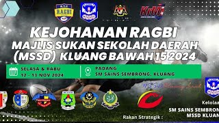 KEJOHANAN RAGBI MSSD KLUANG BAWAH 15 TAHUN 2024