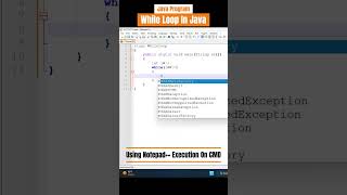 While Loop In Java #shorts #java #coding #programming #code