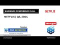 NETFLIX | Q3, 2024 | International | Earnings Conference Call | ProInvestor AI