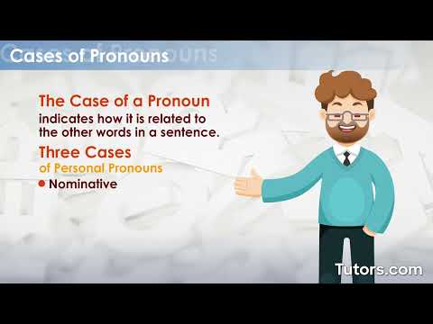 When a personal pronoun is used as the subject of a sentence it is in the nominative case?