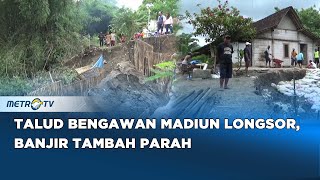 Intensitas Hujan Tinggi, Talud Bengawan Madiun Longsor Besar