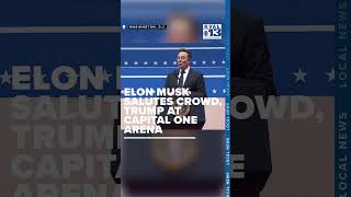 Elon Musk salutes crowd, Trump at Capital One Arena for Inauguration Parade