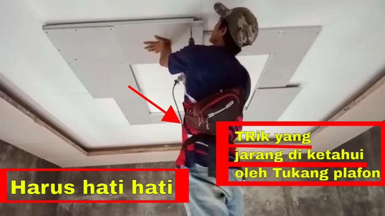 Cara Memasang Plafon Gypsum - Part 2 - YouTube