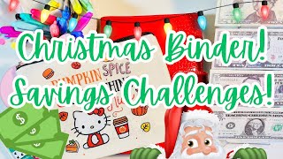 Budget/Savings: Christmas Binder Cash Stuffing Savings Challenges!