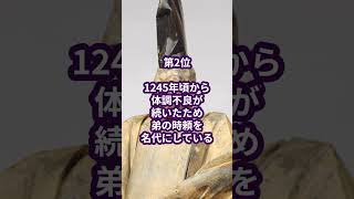 日本の歴史人物雑学ランキング5選 鎌倉幕府第四代執権北条経時に関する歴史雑学ランキング5選 #雑学 #ランキング #歴史