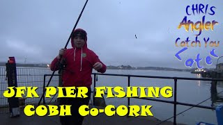 Fishing the JFK peir in Cobh CO.Cork for winter species