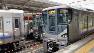 朝日が眩しい！阪和線普通天王寺行き　和歌山発車