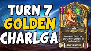 Turn 7 Golden Charlga | Quilboars Hearthstone Battlegrounds