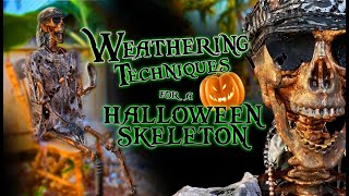 Weathering Techniques DIY  / How to weather and age a PVC Skeleton