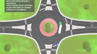 MnDOT | How oversized vehicles should navigate a roundabout