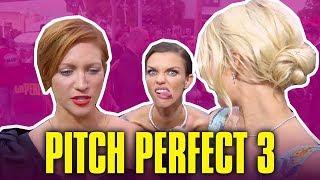 Ruby Rose Interrupts Brittany Snow & Anna Camp's Interview - Pitch Perfect 3 Cast Funny Moments