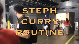 Steph Curry pregame routine from Houston before 2018 WCF Game 7