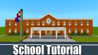 Minecraft Tutorial: How To Make A School Part 1 "2019 City Tutorial"