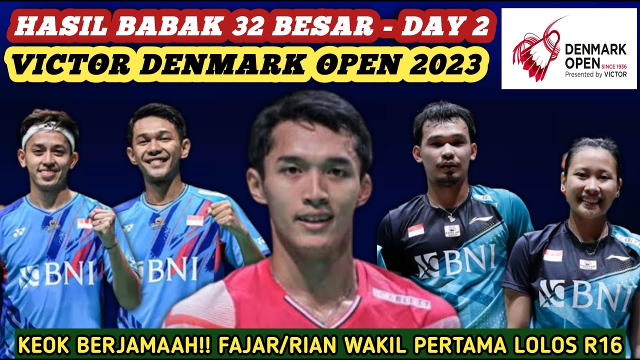 Hasil Semua Sektor 32 Besar - Day 2 Badminton Victor Denmark Open 2023 ...