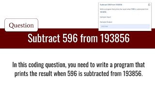 Python Programming Tutorial: Subtracting Two Numbers (193856 - 596) || #python #code #pythoncoding
