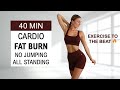 40 Min Fat Burning Cardio HIIT | No Jumping - All Standing, Exercise to the Beat, No Repeat