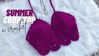 Summer Crop Top to Crochet Step by Step | All sizes -✨Merry