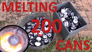 Melting 200 aluminium cans