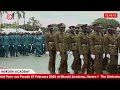 President Mnangagwa inspecting Police recruits at Mkushi Academy