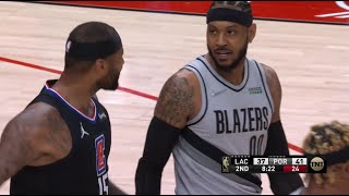 Carmelo Anthony vs DeMarcus Cousins guarding each other: All possessions | LA Cl