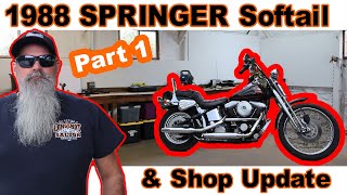 Shop Progress and 1988 Harley Springer Update Part 1