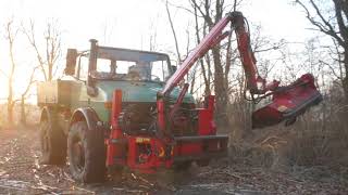 Dücker UNA 500 Böschungsmäher  Unimog U1700 Schlegelmulcher