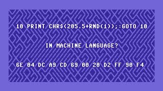 Machine Language 10 PRINT Size-Optimized for Commodore 64