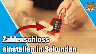 Zahlenschloss einstellen Code ändern in Sekunden 🔐