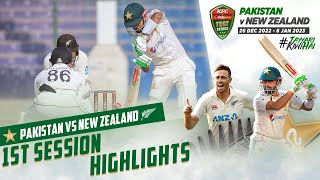 1st Session Highlights | Pakistan vs New Zealand | 1st Test Day 1 | PCB | MZ2L