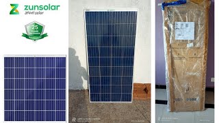 ZunSolar 165 Watt Solar Panel Unboxing And Testing