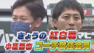 【小窪コーチ就任会見＋きょうの紅白戦】１軍内野守備走塁コーチに小窪哲也さんが就任!!きょうも秋季練習で紅白戦を実施!!羽月隆太郎選手が躍動しました!!【カープ公認】金鯉チャンネル /広テレ！