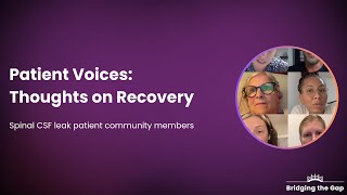Patient Voices Thoughts On Recovery