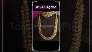 light weight Nakshi jewellery #Bridalharam #nakshi | #gold #telanganapilla #shorts #viral #4