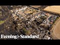 Wennington: Footage shows devastation from fire amid UK heatwave