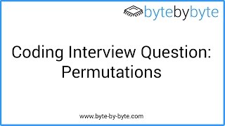 Interview Question: Permutations
