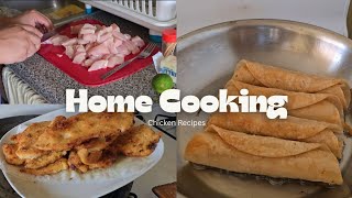 simple cooking at home| garlic butter chicken, tacos, milanesa