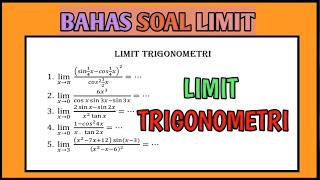 PEMBAHASAN SOAL LIMIT FUNGSI TRIGONOMETRI KELAS 12