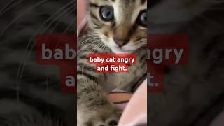 Baby cat very angry #shorts